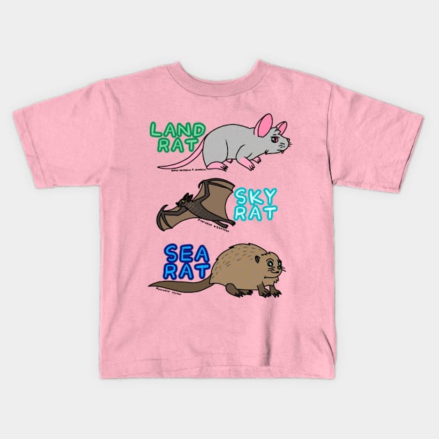 All Terrain Rats (Full Color Version) Kids T-Shirt by Rad Rat Studios